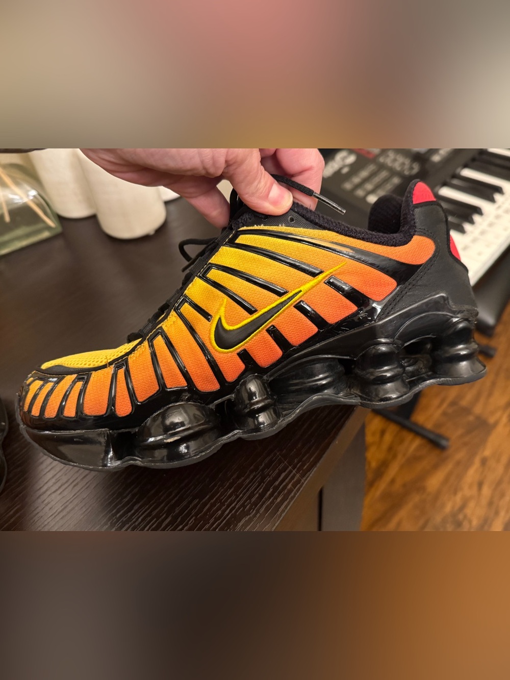 Nike Nike Shox TL “Sunrise” Orange Yellow Athletic Sneakers Mens 8 - Picture 8 of 12